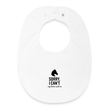 Black Silhouette Design - Baby Organic Bib - white - Front