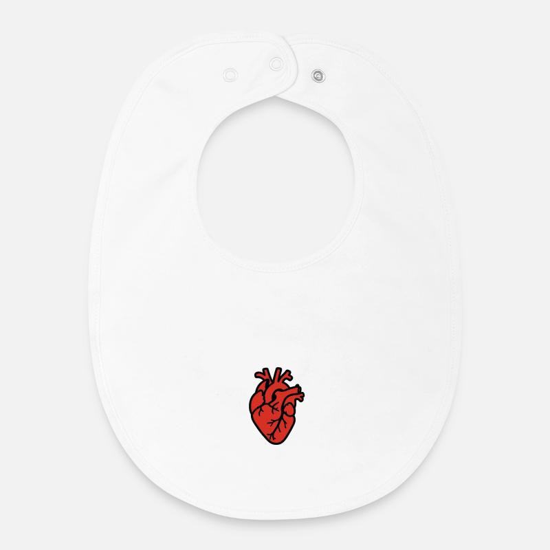 cuore_anatomico - Baby Organic Lätzchen - Weiß