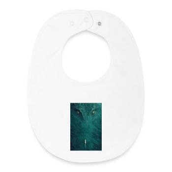 Sea Monster Afloat - Baby Organic Bib - white - Front