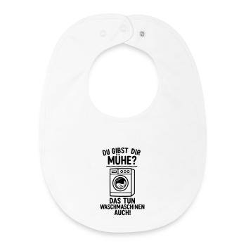 Washing machines trouble give work - Baby Organic Bib - white - Front
