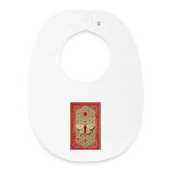 Alchemical Moth on Sacred Sigils - Baby Organic Bib - white - Front