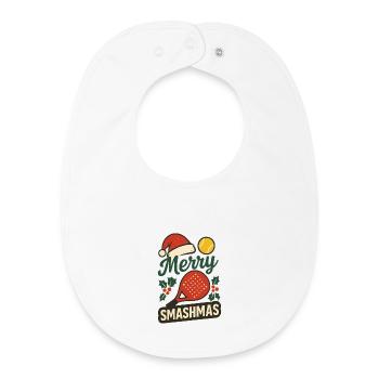 Merry Smashmas Padel Style - Bavoir bébé bio - blanc - Devant