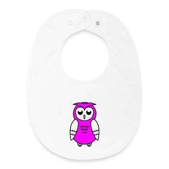 Eule - Baby Organic Lätzchen - Weiß - Vorne