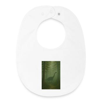 Nebelwald Dino im Urwald - Baby Organic Lätzchen - Weiß - Vorne