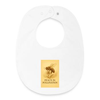 Peace in Pollination - Baby Organic Bib - white - Front