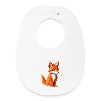 Polygon-Fuchs Illustration - Baby Organic Lätzchen - Weiß - Vorne