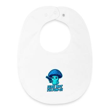 Fungi Robo Mushroom - Baby Organic Bib - white - Front