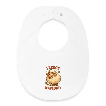 Feliz Navidad Weihnachten - Baby Organic Lätzchen - Weiß - Vorne