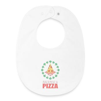Inner Peace Pizza Yoga - Baby Organic Lätzchen - Weiß - Vorne