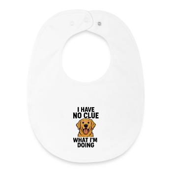 Chien confus avec humour - Bavoir bébé bio - blanc - Devant
