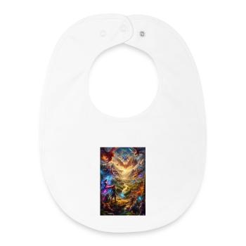 Dragonfront Realms Battle - Baby Organic Bib - white - Front