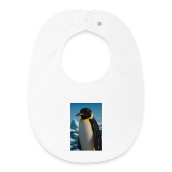 Penguin Portrait Mighty - Baby Organic Bib - white - Front