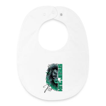 King Jesus - Lion of Judah - Christian - Baby Organic Bib - white - Front