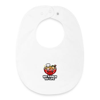 No Ramen No Life - Baby Organic Bib - white - Front