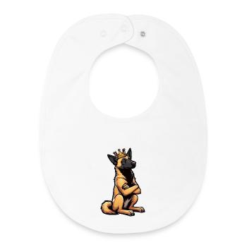 Berger Belge Malinois Propriétaire Malinois - Bavoir bébé bio - blanc - Devant