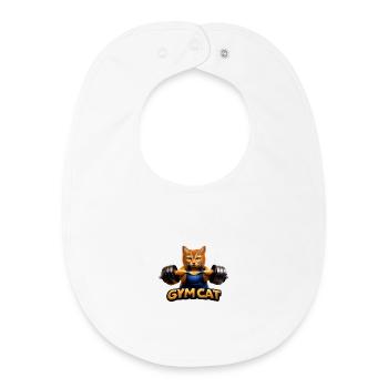 GymCat: Strength training with cats - Baby Organic Bib - white - Front