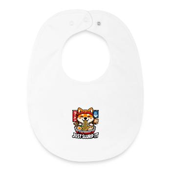 Ramen Shiba Inu Aspire-le juste - Bavoir bébé bio - blanc - Devant