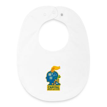 Capital Sparks Knowledge - Baby Organic Bib - white - Front