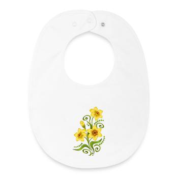 Blumen - Baby Organic Lätzchen - Weiß - Vorne