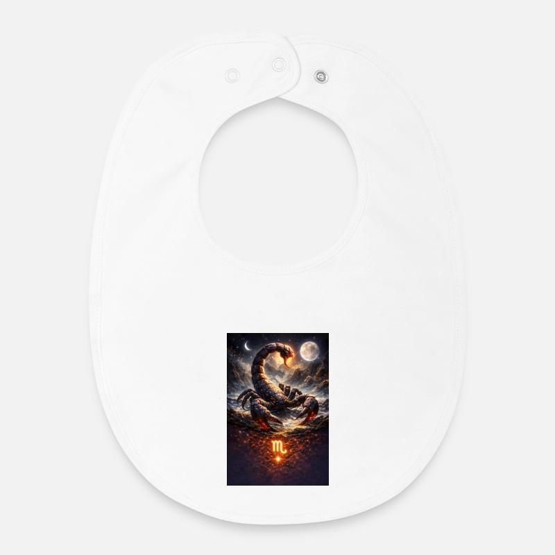 Scorpion - Bavoir bébé bio - blanc