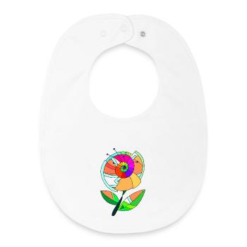 Flower - Baby Organic Bib - white - Front
