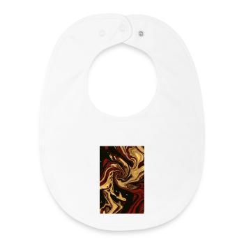 Abstract Germany Fluid Art Part 2. - Baby Organic Bib - white - Front