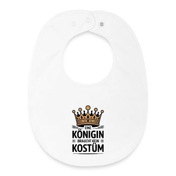 Queen n’a pas besoin de costume Queen Diva Carnival - Bavoir bébé bio - blanc - Devant