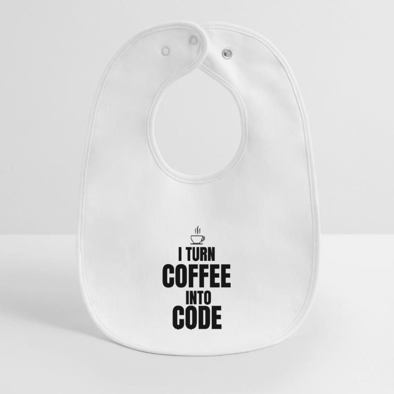 I Turn Coffee Into Code Baby Organic Bib