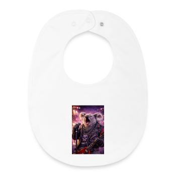 RockyZoo2 - Baby Organic Bib - white - Front