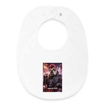 RockyZoo16 - Baby Organic Bib - white - Front