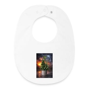 Plant in the storm light - Baby Organic Bib - white - Front