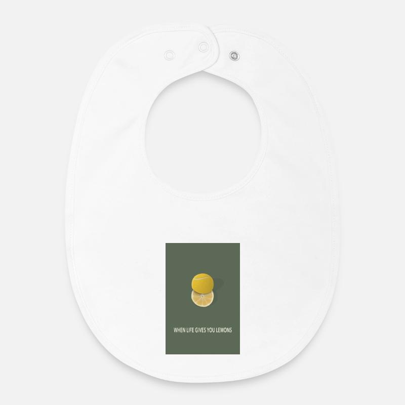 Quand la vie te donne des citrons Serve - Bavoir bébé bio - blanc