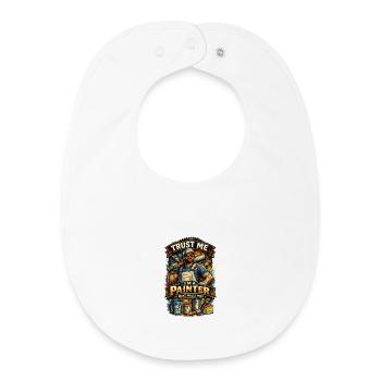 Trust me I paint walls - Baby Organic Bib - white - Front