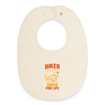 Biker For Life Biker – Motorrad-Leidenschaft - Baby Organic Lätzchen - Natur - Vorne