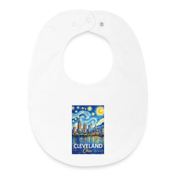 Cleveland, Ohio - Baby Organic Bib - white - Front