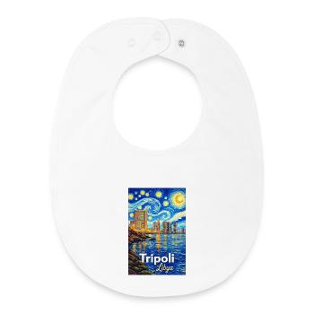 Tripoli Libya Starry Night - Baby Organic Lätzchen - Weiß - Vorne