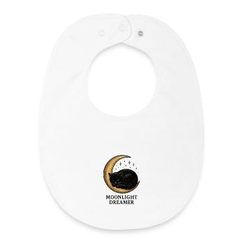 Moonlight Dreamer - Baby Organic Bib - white - Front