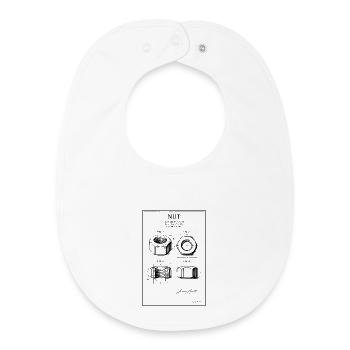 Plan de brevet pour écrou - Bavoir bébé bio - blanc - Devant