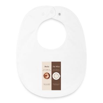 Mocha vs Flat White Coffee Poster - Baby Organic Lätzchen - Weiß - Vorne