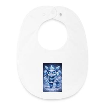 Eis-Kristall Robo-Hund - Baby Organic Bib - white - Front