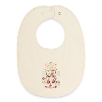 Humour Reine de Tout – Maman Queen- Fête des mères - Bavoir bébé bio - écru doux - Devant