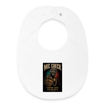 Mic Check Bold Throwin' Bars - Baby Organic Lätzchen - Weiß - Vorne