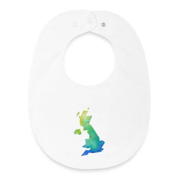 Map UK - Baby Organic Bib - white - Front