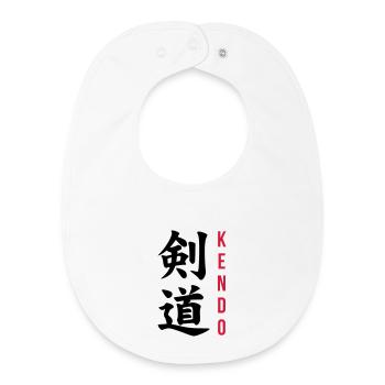 Kendo / Kendoka / Martial Arts / Samurai - Baby Organic Bib - white - Front