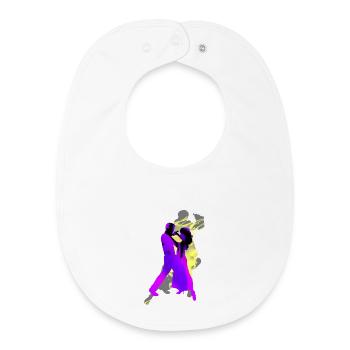 Danseurs de tango argentin - Bavoir bébé bio - blanc - Devant