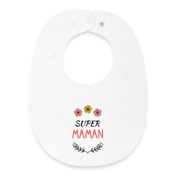 MOTHER'S DAY. HAPPY MOTHER'S DAY. MOM - Baby Organic Bib - white - Front