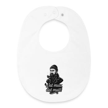 Bearded Pfeife Vintage Spruch Illustration - Baby Organic Lätzchen - Weiß - Vorne