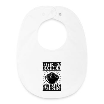 bohnen essen furzen gas - Baby Organic Lätzchen - Weiß - Vorne
