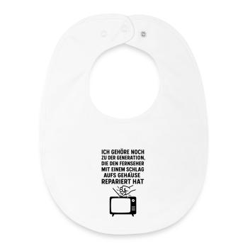 Generation Fernsehen TV Reparatur - Baby Organic Lätzchen - Weiß - Vorne