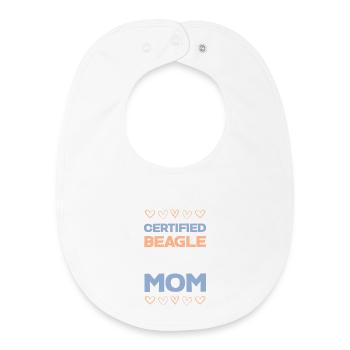 Maman Beagle certifiée - Bavoir bébé bio - blanc - Devant